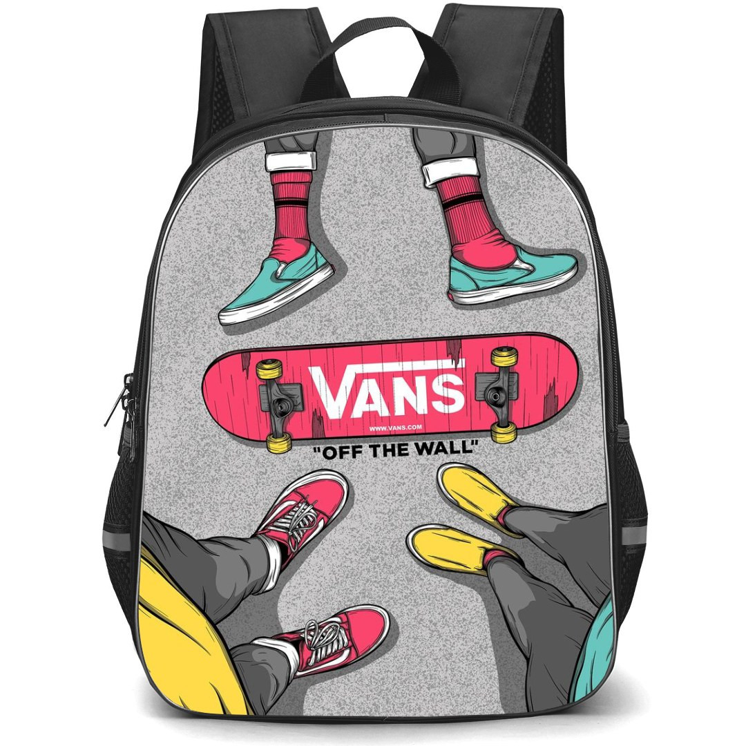 Skating Vans Case Backpack StudentPack - Vans Skateboard Cartoon Art Background
