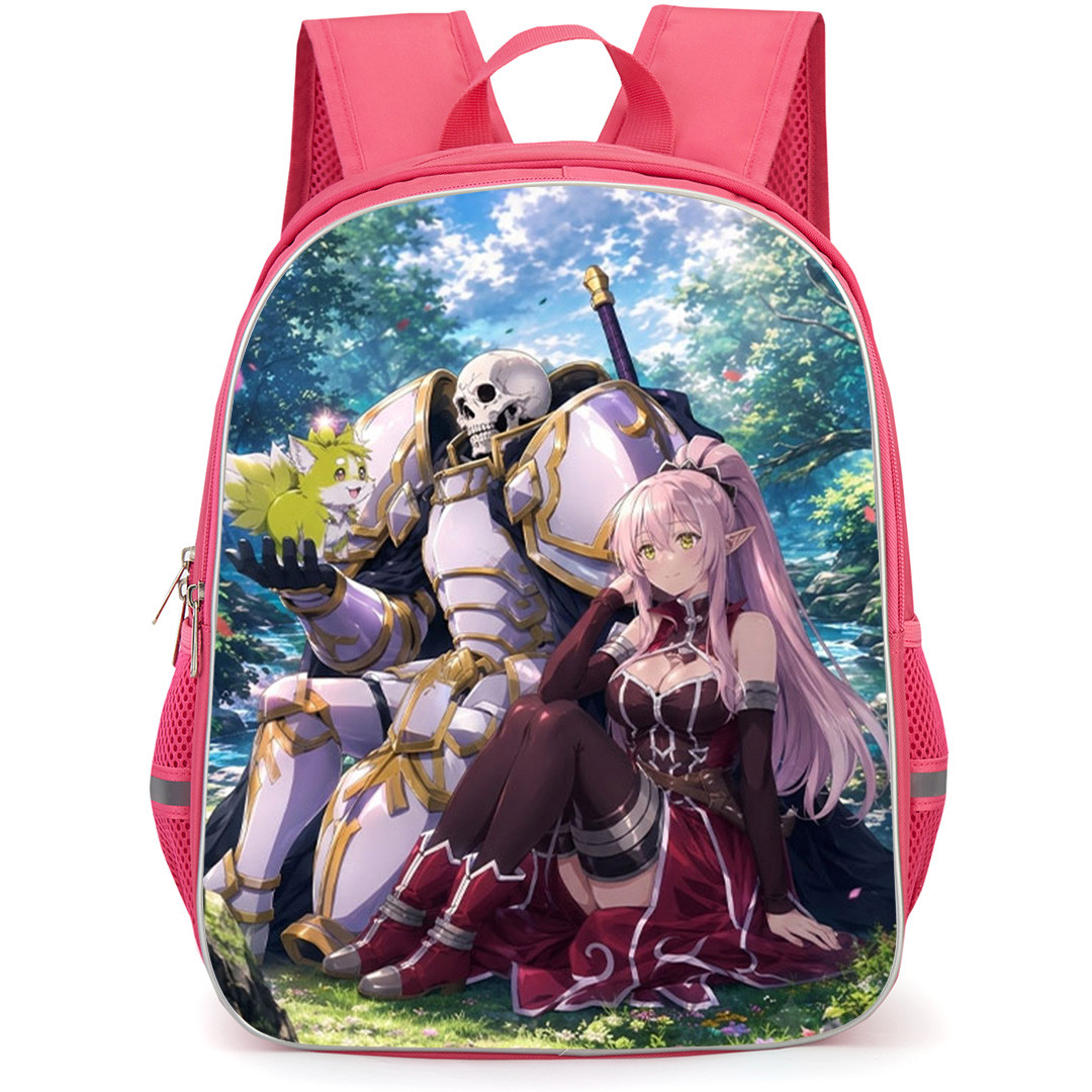 Skeleton Knight In Another World Backpack School Bag StudentPack - Skeleton Knight In Another World Arc Ariane Glenys Maple Forest Anime Poster
