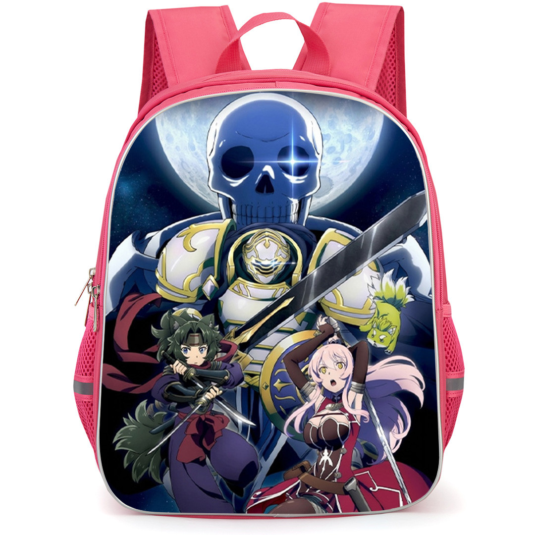 Skeleton Knight In Another World Backpack School Bag StudentPack - Skeleton Knight In Another World Main Characters Galaxy Anime Poster