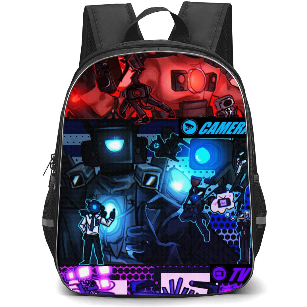 Skibidi Toilet Backpack StudentPack - Skibidi Toilet Character Pop Art Poster