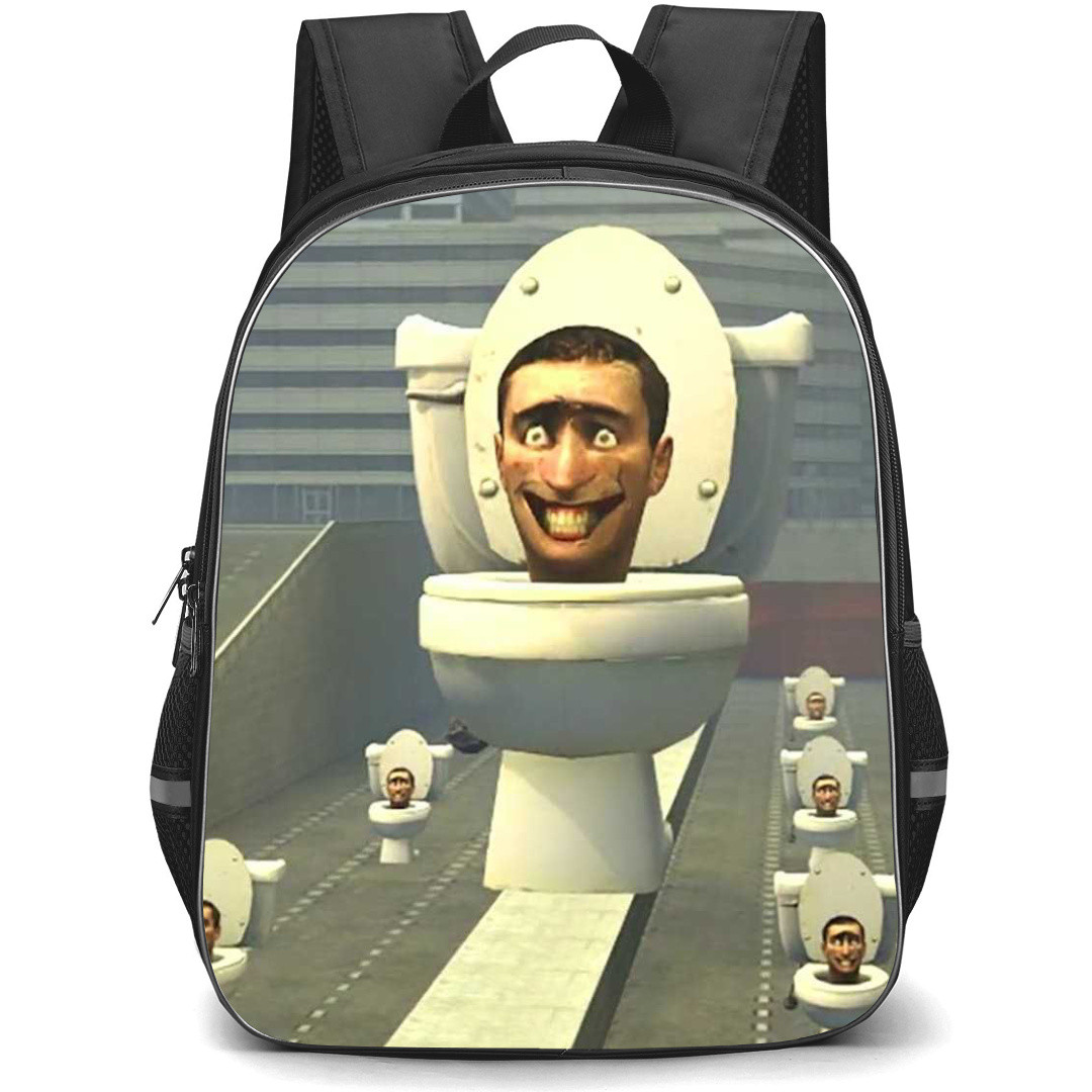 Skibidi Toilet Backpack StudentPack - Skibidi Toilet On Middle Of The Road Poster