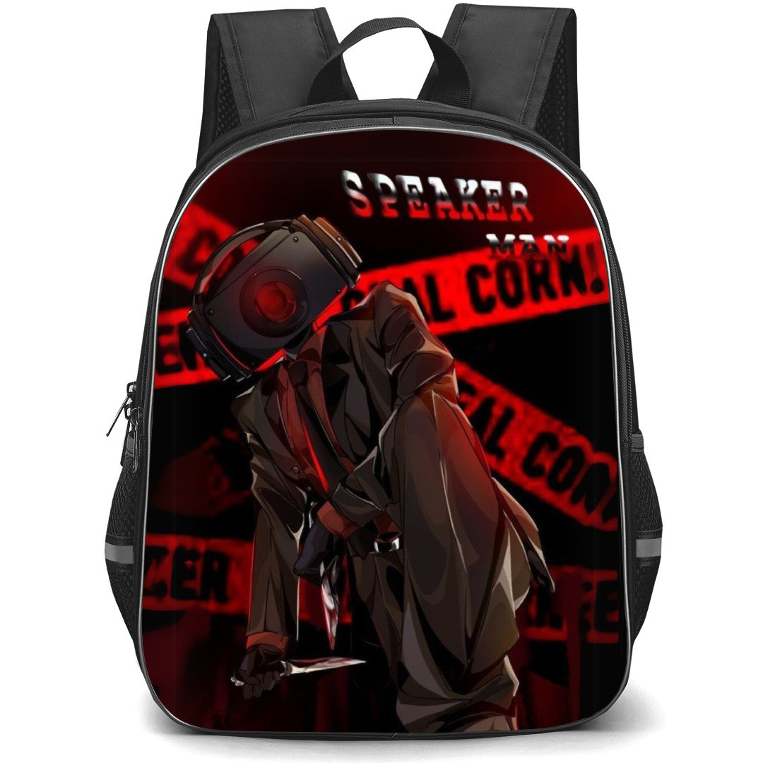Skibidi Toilet Speakerman Backpack StudentPack - Speakerman Holding Knife Poster