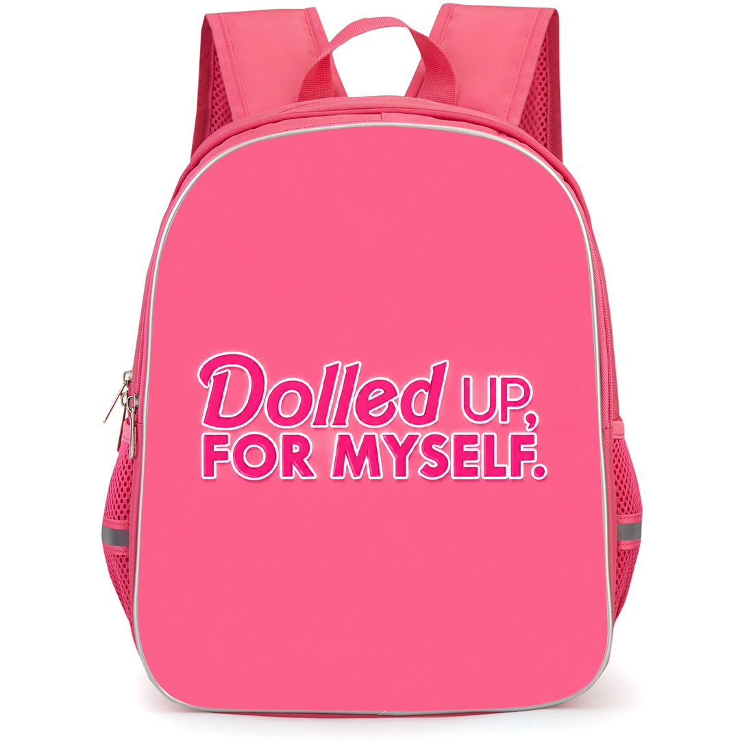 SkinnyDip Barbie Backpack School Bag StudentPack - Barbie x Skinnydip Dolled Up For Myself Pink Aesthetic Poster