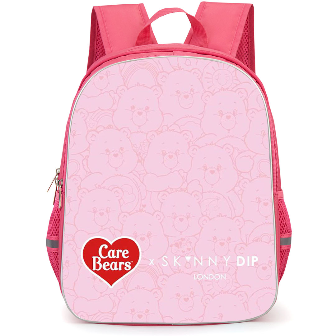 SkinnyDip Care Bears Backpack School Bag StudentPack - Care Bears x Skinnydip Pink Bear Pattern Art Poster