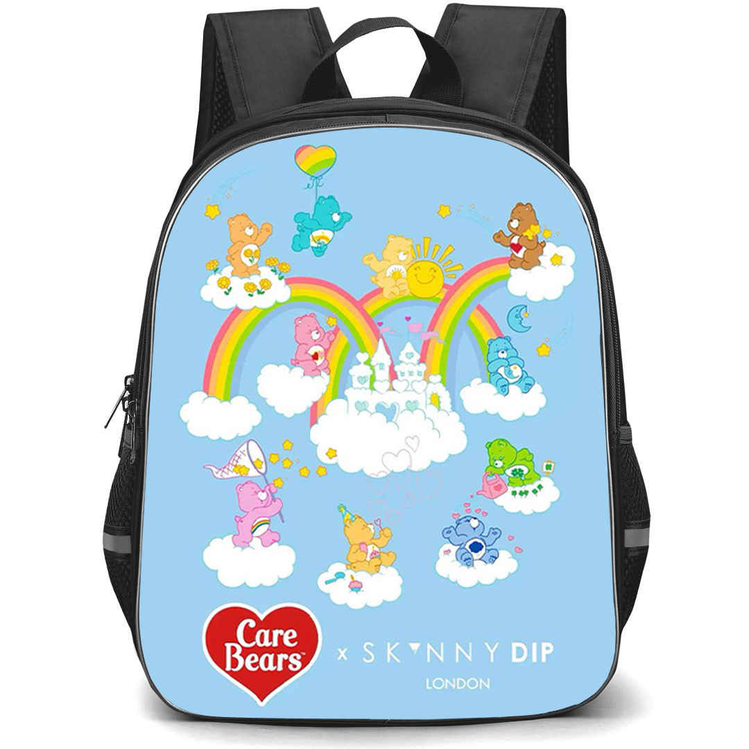 SkinnyDip Care Bears Backpack School Bag StudentPack - Care Bears x Skinnydip Rainbow Castle Blue Cloud Cute Kawaii Poster