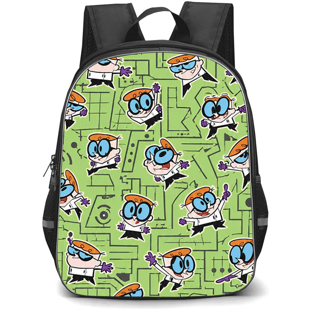 SkinnyDip Cartoon Network Backpack School Bag StudentPack - Cartoon Network x SkinnyDip Dexter Laboratory Retro Cartoon Pattern Poster