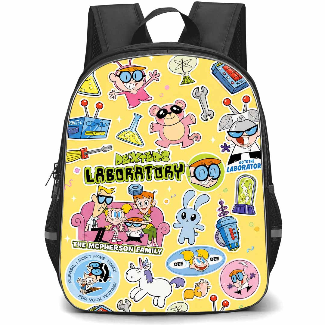 SkinnyDip Cartoon Network Backpack School Bag StudentPack - Cartoon Network x SkinnyDip Dexters Laboratory Sticker Collage Poster