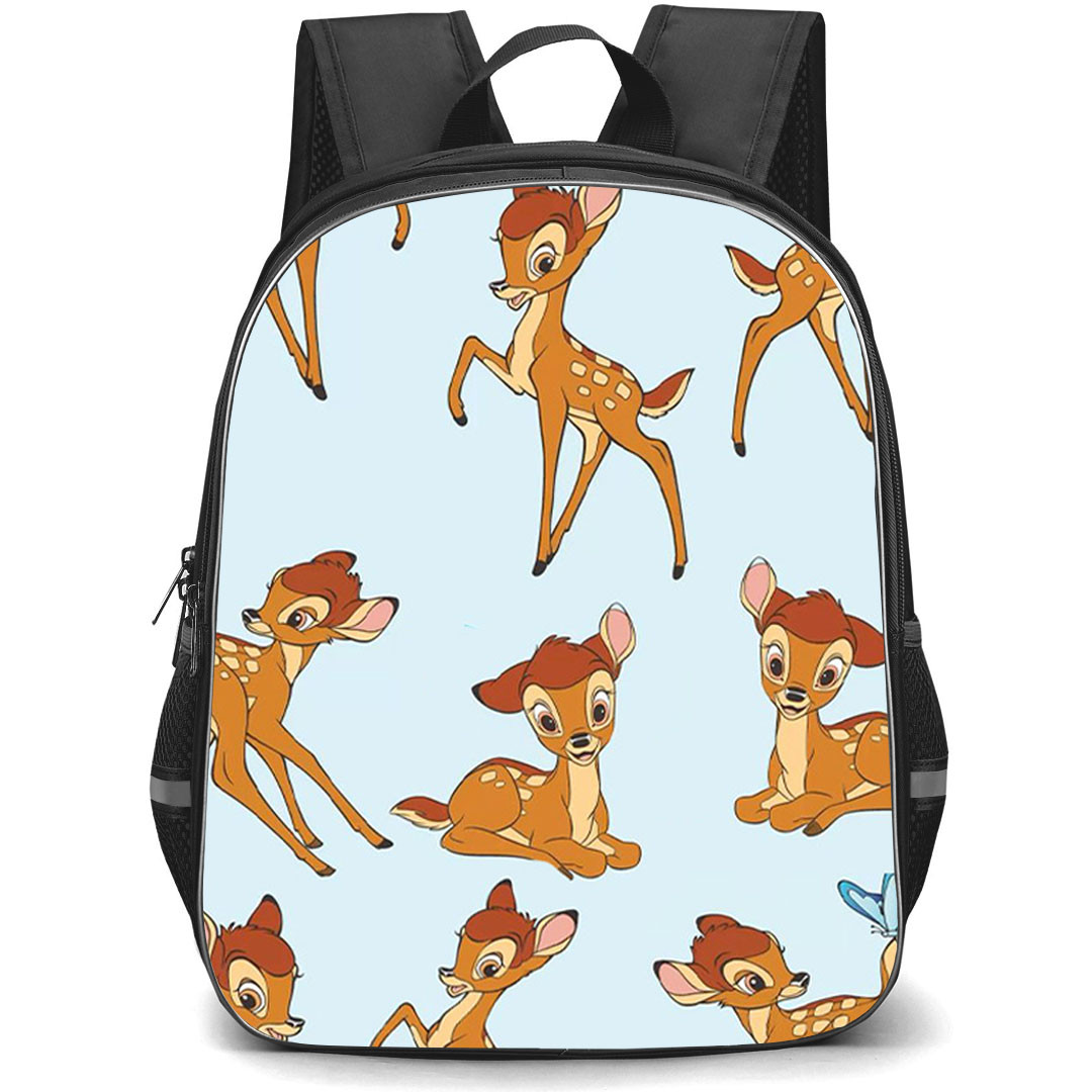 SkinnyDip Disney Backpack School Bag StudentPack - Disney x Skinnydip Bambi Blue Cute Deer Cartoon Poster