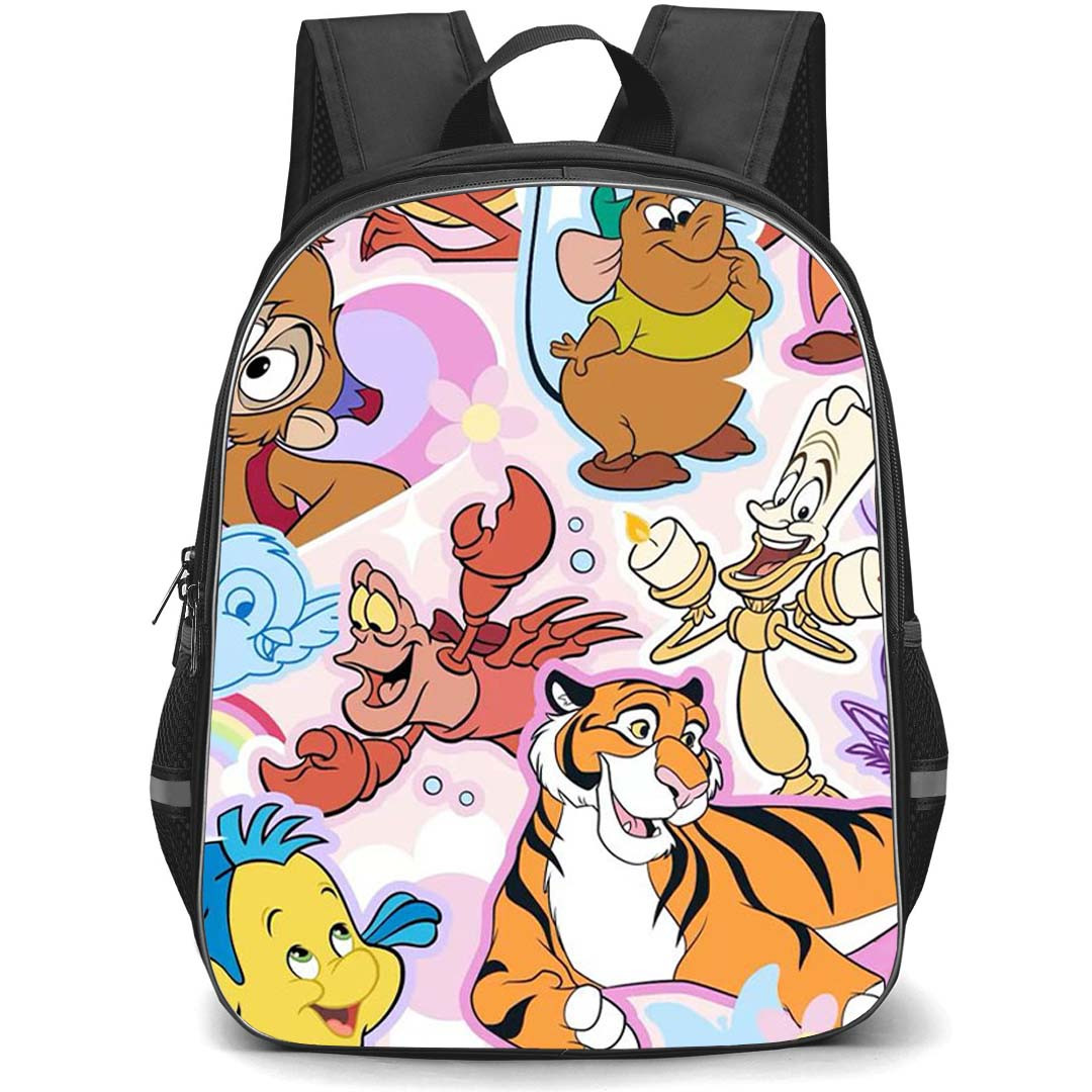 SkinnyDip Disney Backpack School Bag StudentPack - Disney x Skinnydip Character Cartoon Collage Pastel Poster