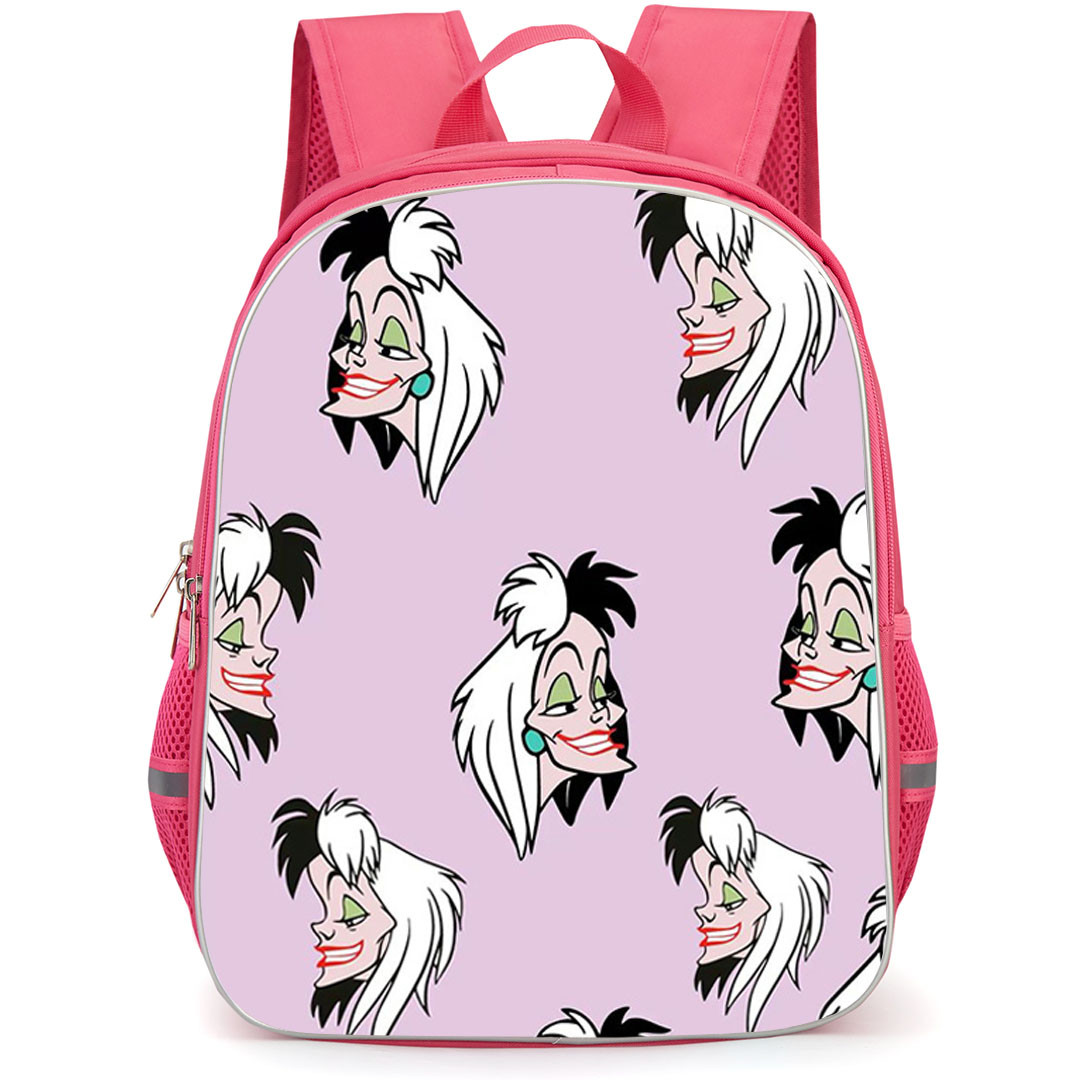 SkinnyDip Disney Backpack School Bag StudentPack - Disney x Skinnydip Cruella De Vil Villain Lavender Aesthetic Pattern Poster
