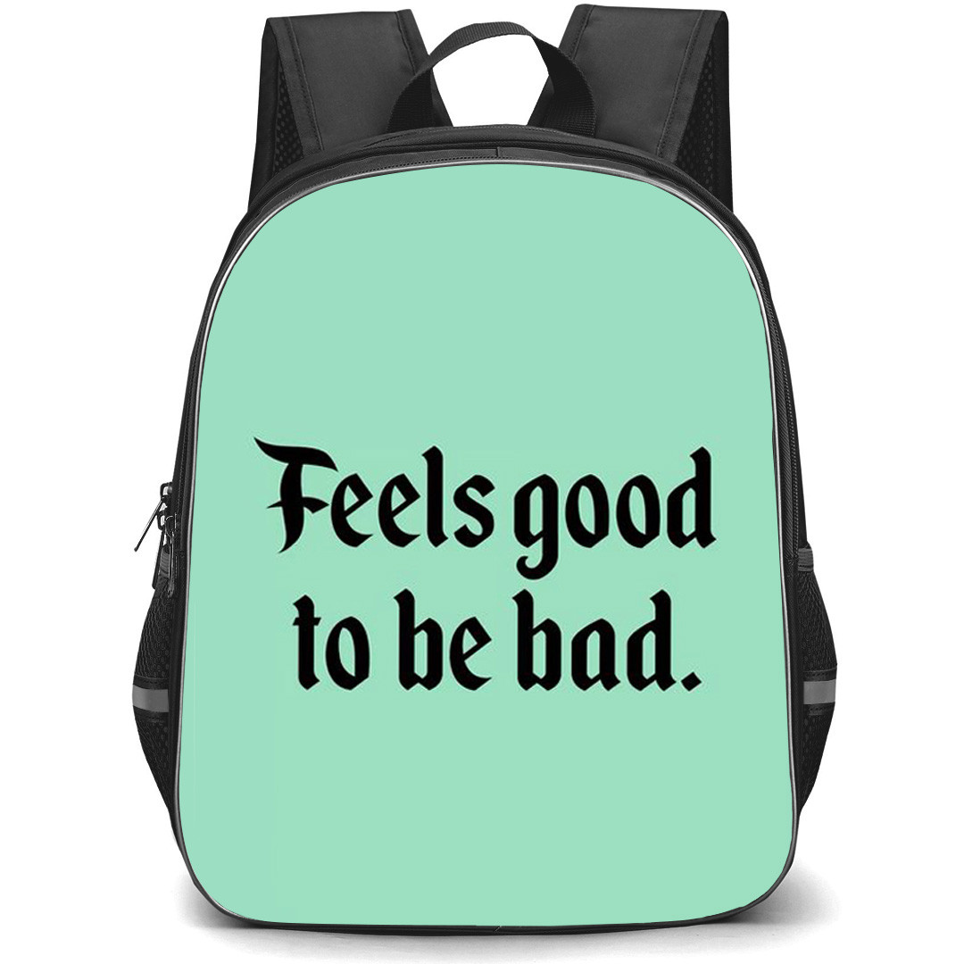 SkinnyDip Disney Backpack School Bag StudentPack - Disney x Skinnydip Feels Good To Be Bad Mint Green Gothic Typography Poster