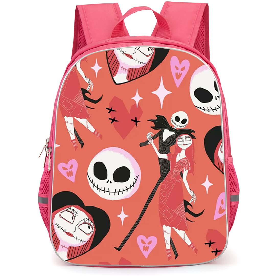 SkinnyDip Disney Backpack School Bag StudentPack - Disney x Skinnydip Jack Sally Skull Hearts Cute Pattern Poster