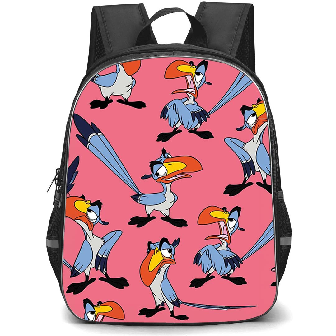 SkinnyDip Disney Backpack School Bag StudentPack - Disney x Skinnydip Lion King Zazu Pink Cartoon Bird Pattern Art Poster