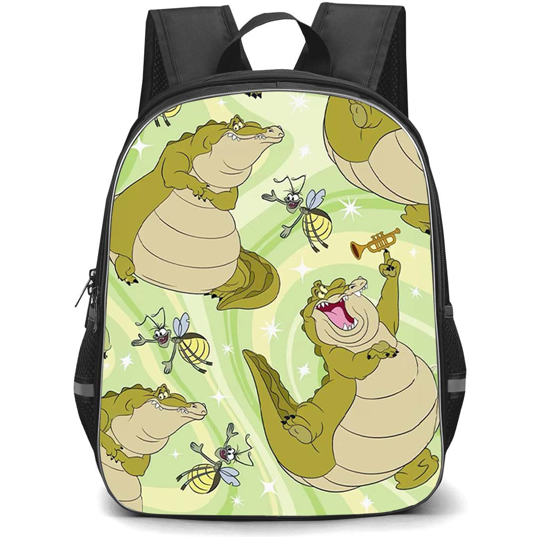 SkinnyDip Disney Backpack School Bag StudentPack - Disney x Skinnydip Louis Ray Princess And The Frog Swamp Green Pattern Poster