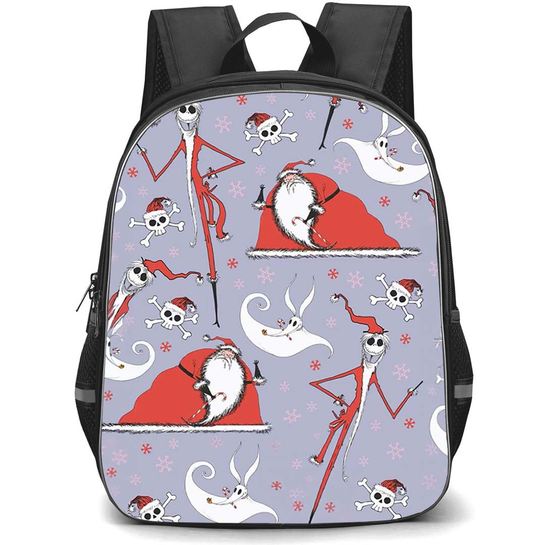 SkinnyDip Disney Backpack School Bag StudentPack - Disney x Skinnydip Nightmare Before Christmas Jack Skellington Holiday Pattern Poster