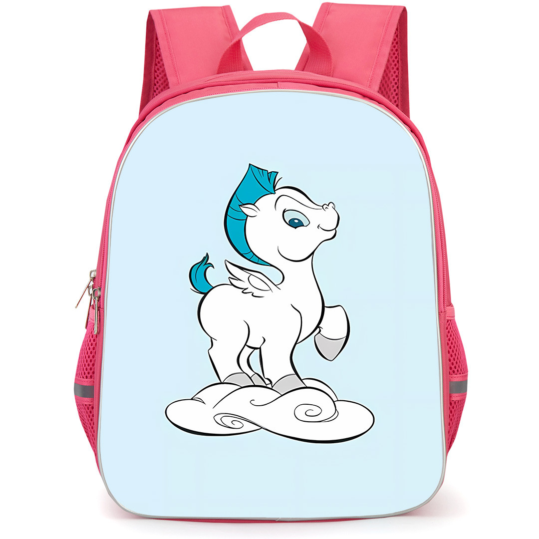 SkinnyDip Disney Backpack School Bag StudentPack - Disney x Skinnydip Pegasus Hercules Blue Cloud Cute Pattern Poster
