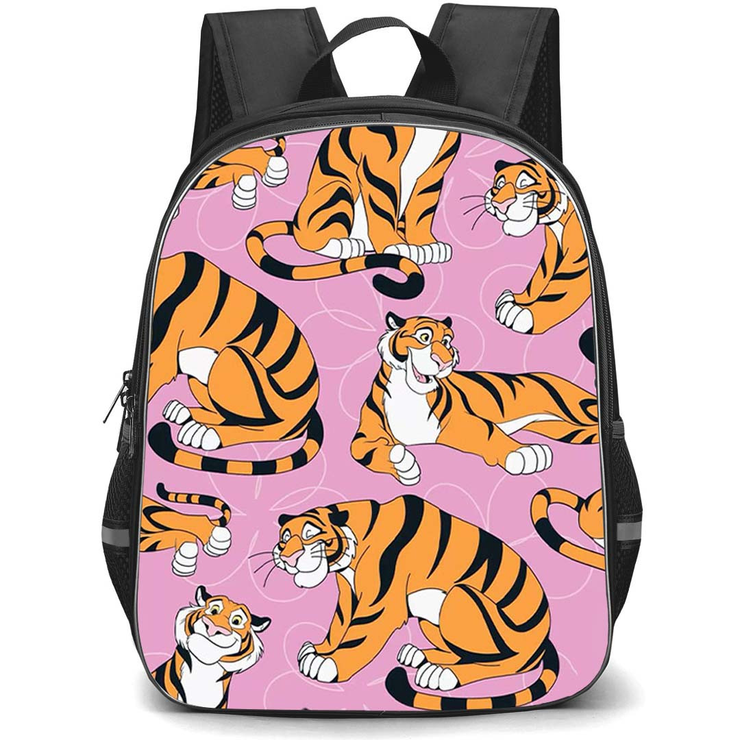 SkinnyDip Disney Backpack School Bag StudentPack - Disney x Skinnydip Rajah Tiger Pink Jungle Pattern Poster