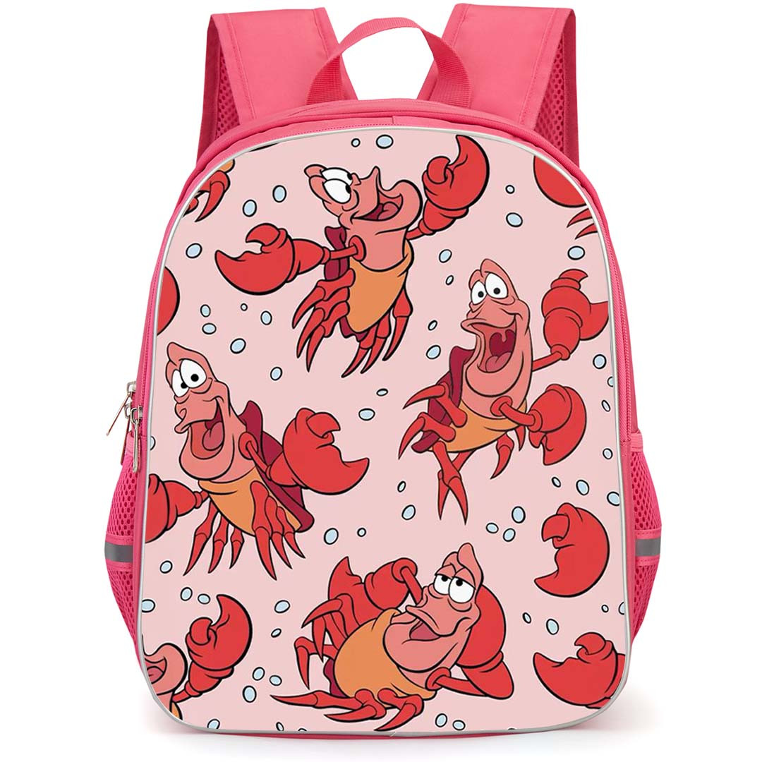 SkinnyDip Disney Backpack School Bag StudentPack - Disney x Skinnydip Sebastian Little Mermaid Pink Ocean Cute Cartoon Pattern Poster