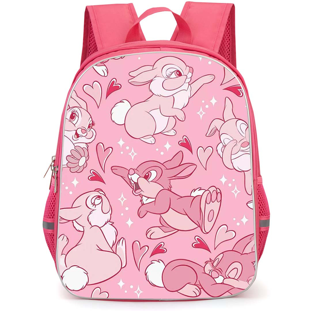 SkinnyDip Disney Backpack School Bag StudentPack - Disney x Skinnydip Thumper Pink Hearts Cute Valentine Aesthetic Bunny Poster