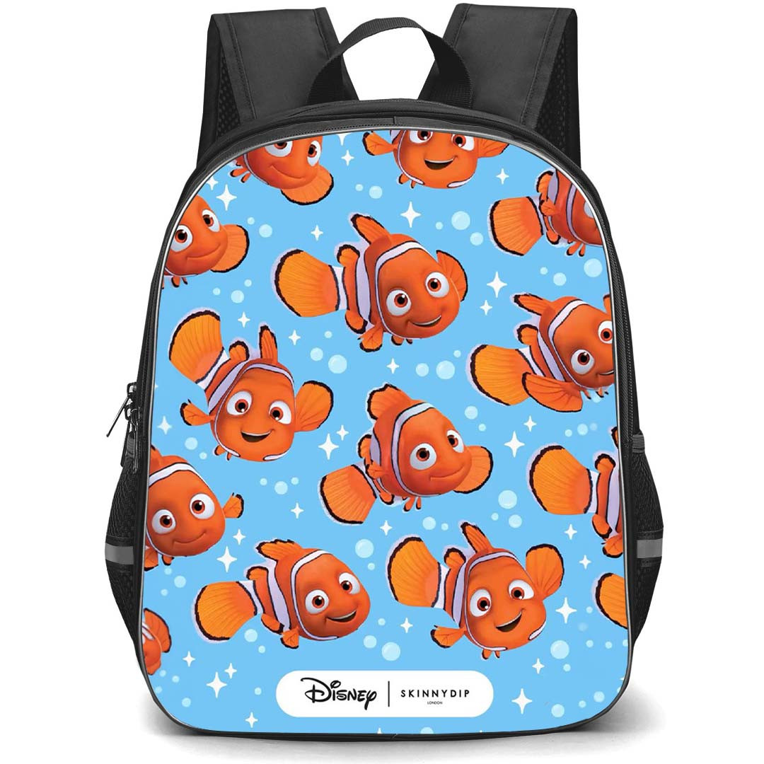 SkinnyDip Disney Pixar Backpack School Bag StudentPack - Disney Pixar x Skinnydip Nemo Finding Nemo Orange Fish Pattern Poster