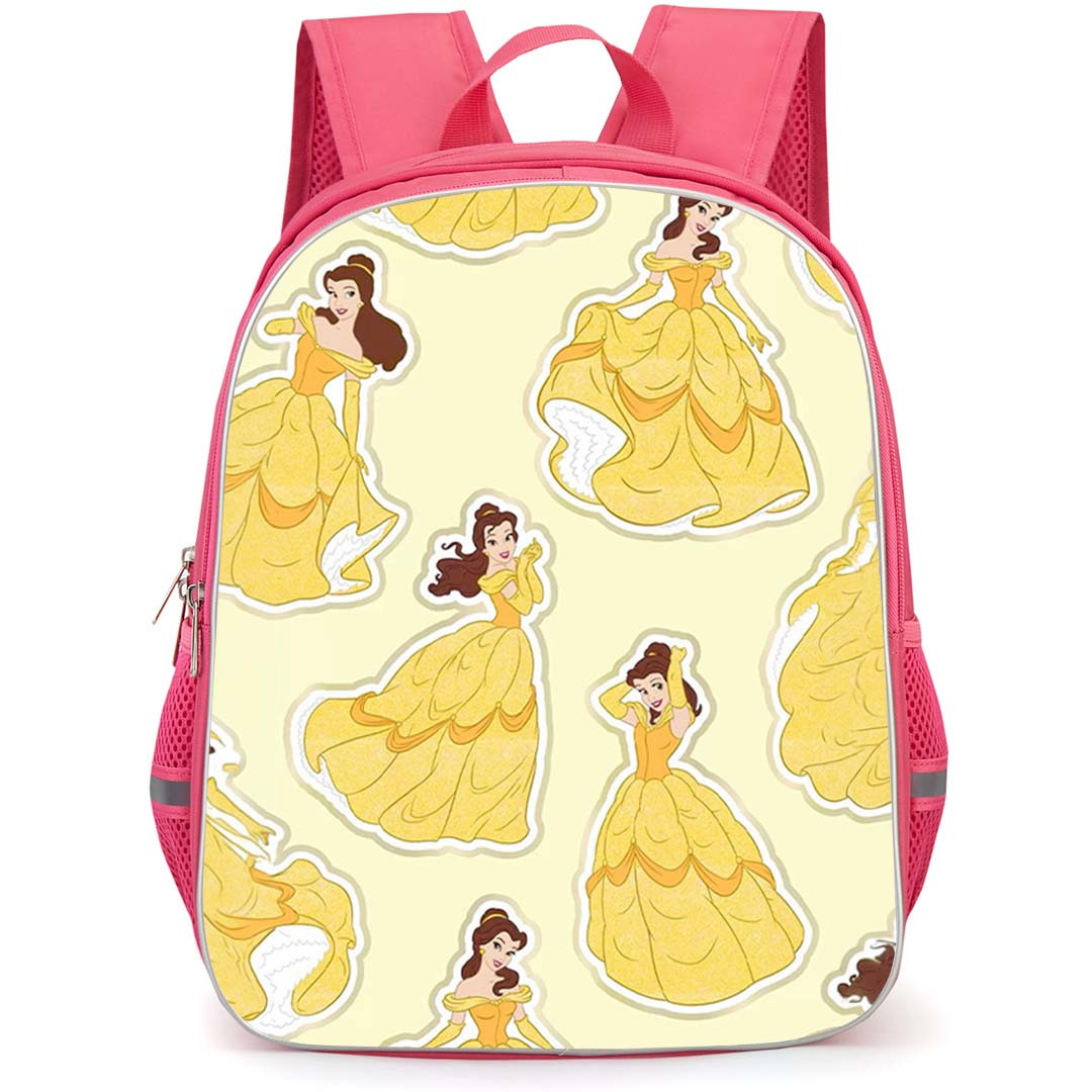 SkinnyDip Disney Princess Backpack School Bag StudentPack - Disney Princess x Skinnydip Belle Beauty And The Beast Yellow Dress Pattern Poster