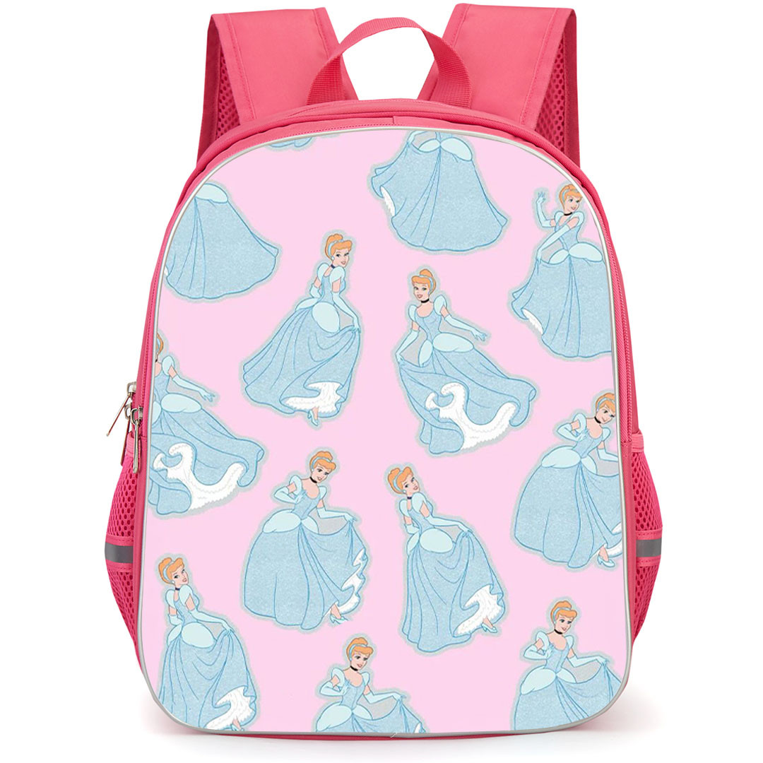 SkinnyDip Disney Princess Backpack School Bag StudentPack - Disney Princess x Skinnydip Cinderella Pink Glitter Pattern Poster