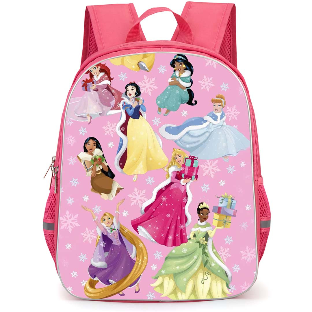 SkinnyDip Disney Princess Backpack School Bag StudentPack - Disney Princess x Skinnydip Winter Princess Christmas Gift Pink Poster