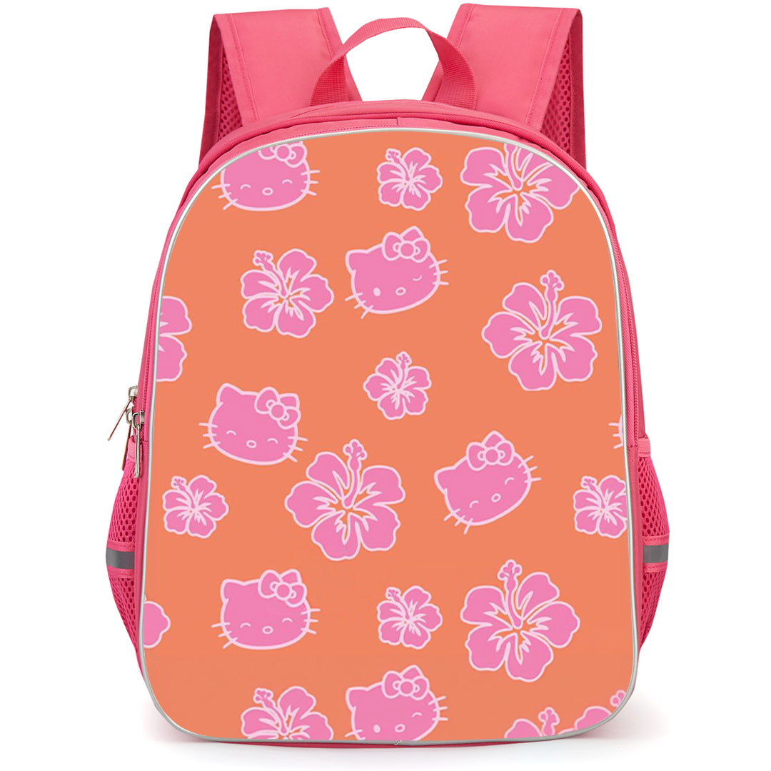 SkinnyDip Hello Kitty Backpack School Bag StudentPack - Hello Kitty x Skinnydip Pink Hibiscus Pattern Art Poster