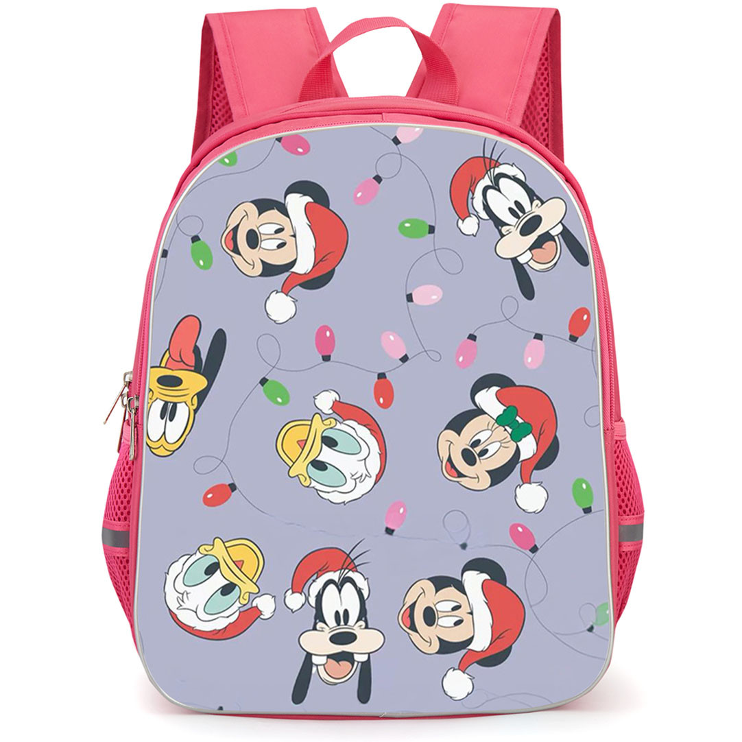 SkinnyDip Mickey Backpack School Bag StudentPack - Mickey x Skinnydip Disney Christmas Mickey Minnie Donald Goofy Lights Poster
