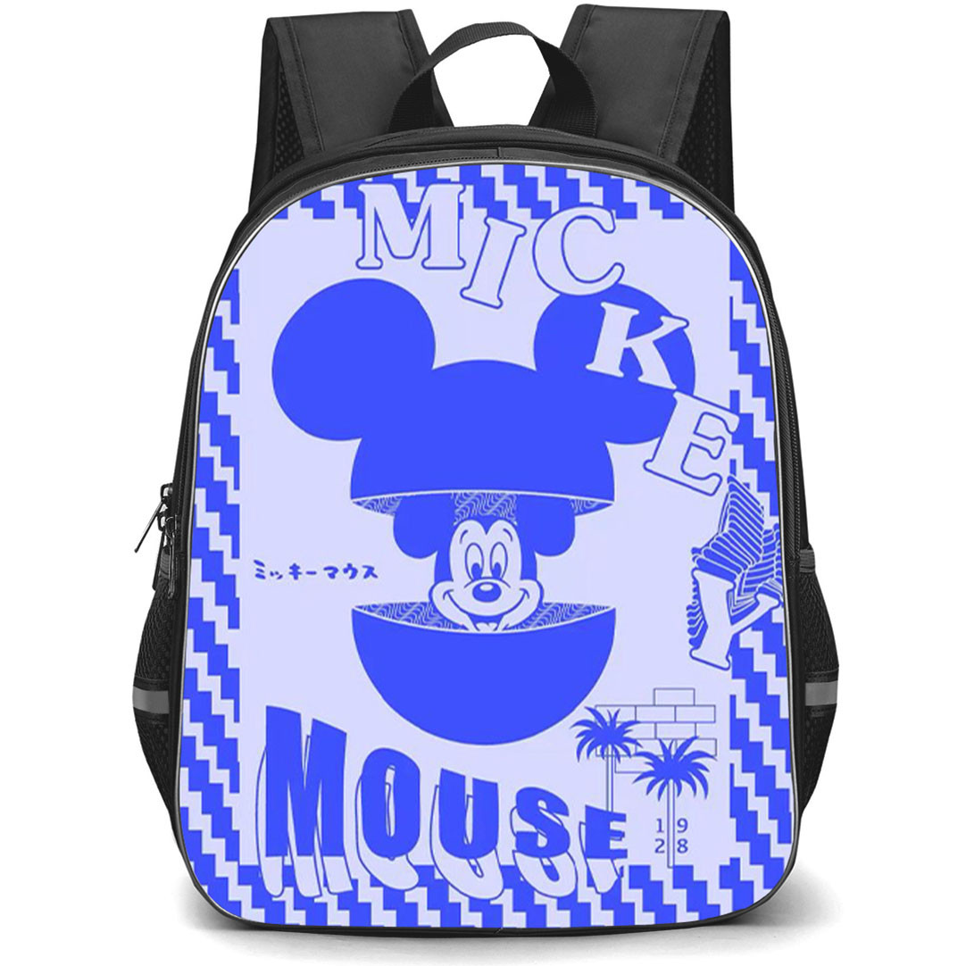 SkinnyDip Mickey Backpack School Bag StudentPack - Mickey x Skinnydip Mickey Mouse Blue Retro Graphic Poster
