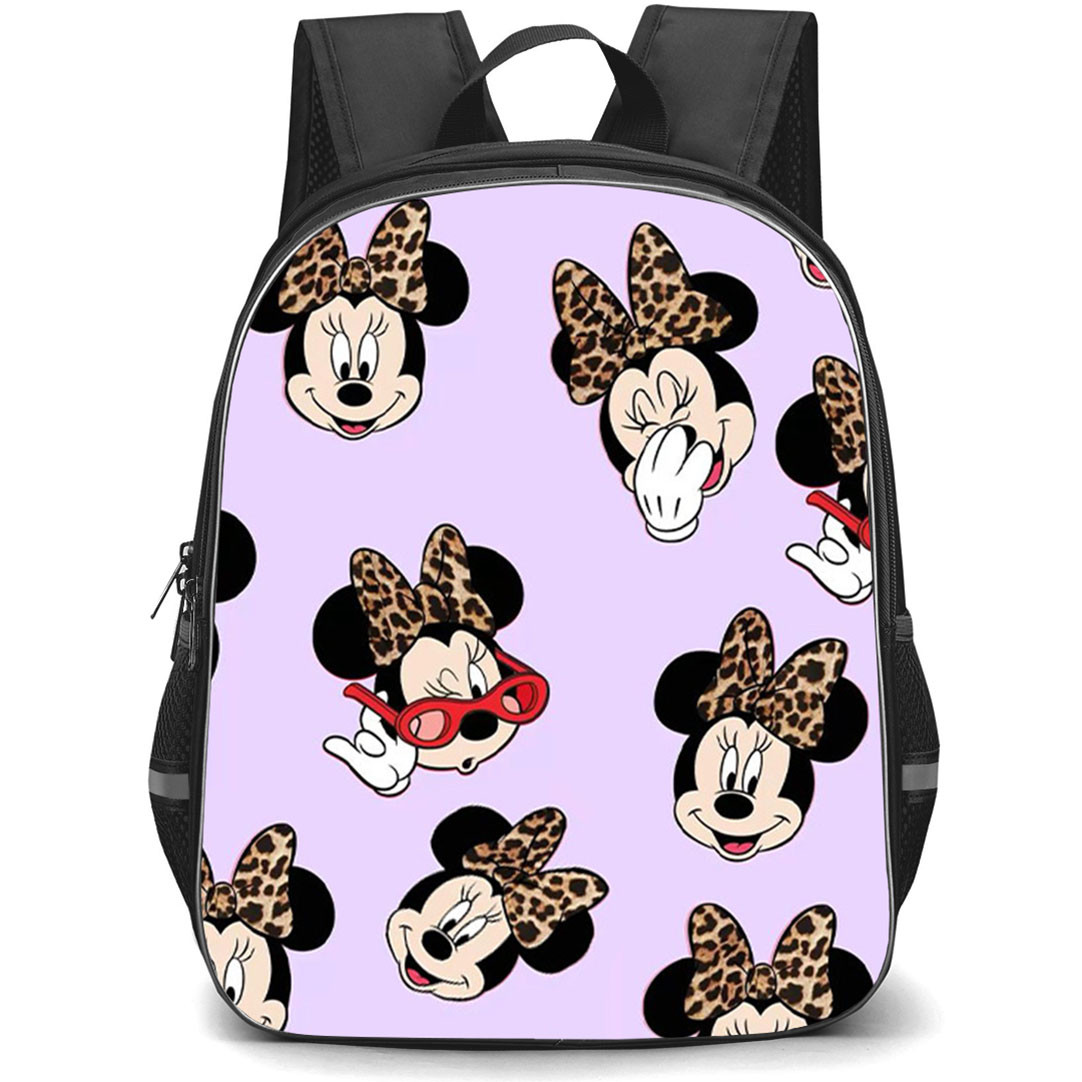 SkinnyDip Mickey Backpack School Bag StudentPack - Mickey x Skinnydip Minnie Mouse Leopard Bow Lavender Fashion Poster