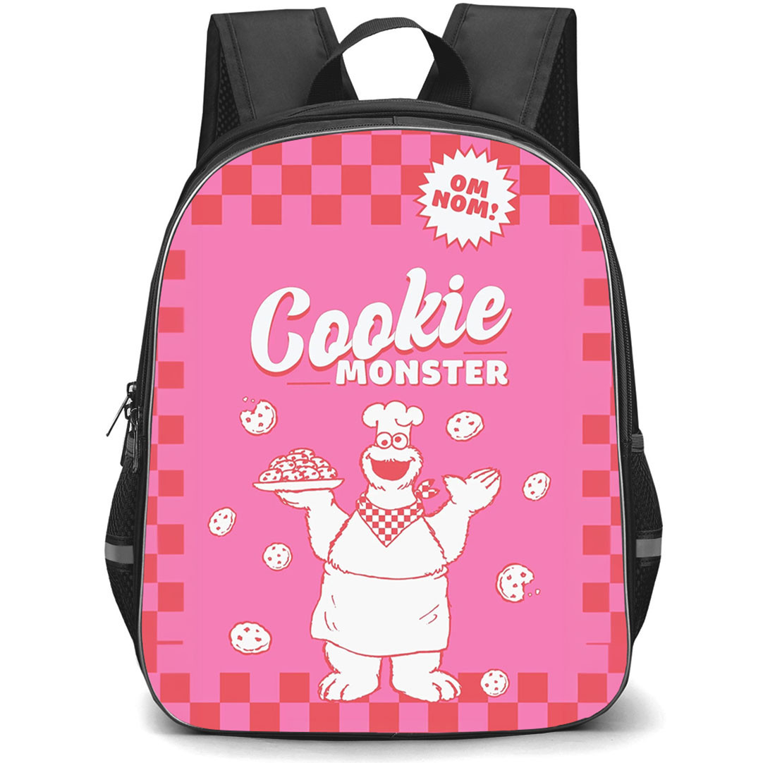 SkinnyDip Sesame Street Backpack School Bag StudentPack - Sesame Street x Skinnydip Cookie Monster Chef Cookies Pink Poster