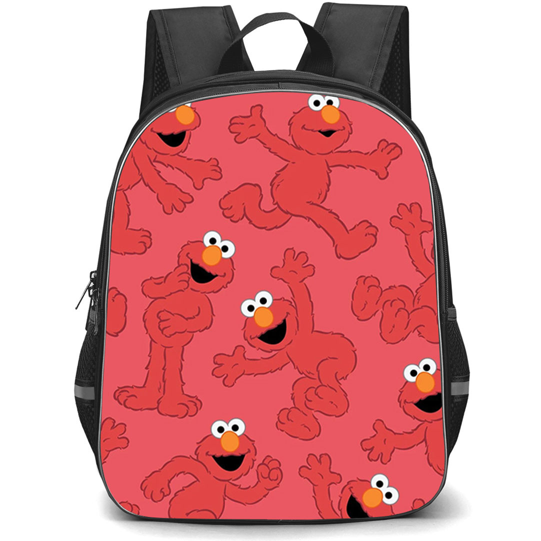 SkinnyDip Sesame Street Backpack School Bag StudentPack - Sesame Street x Skinnydip Elmo Repeat Pattern Red Poster