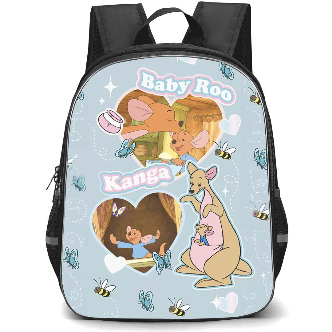 SkinnyDip Winnie The Pooh Backpack School Bag StudentPack - Winnie The Pooh x Skinnydip Kanga And Roo Baby Roo Heart Collage Poster