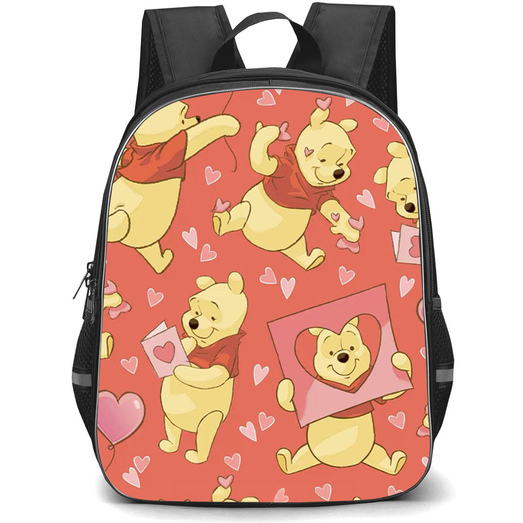 SkinnyDip Winnie The Pooh Backpack School Bag StudentPack - Winnie The Pooh x Skinnydip Valentine Hearts Love Letter Cute Pattern Art Poster