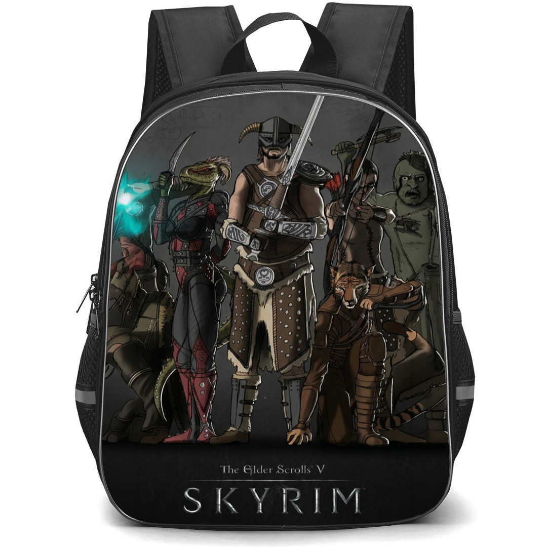 The Elder Scrolls V Skyrim Backpack School Bag StudentPack - The Elder Scrolls V Skyrim Characters Comic Art Poster