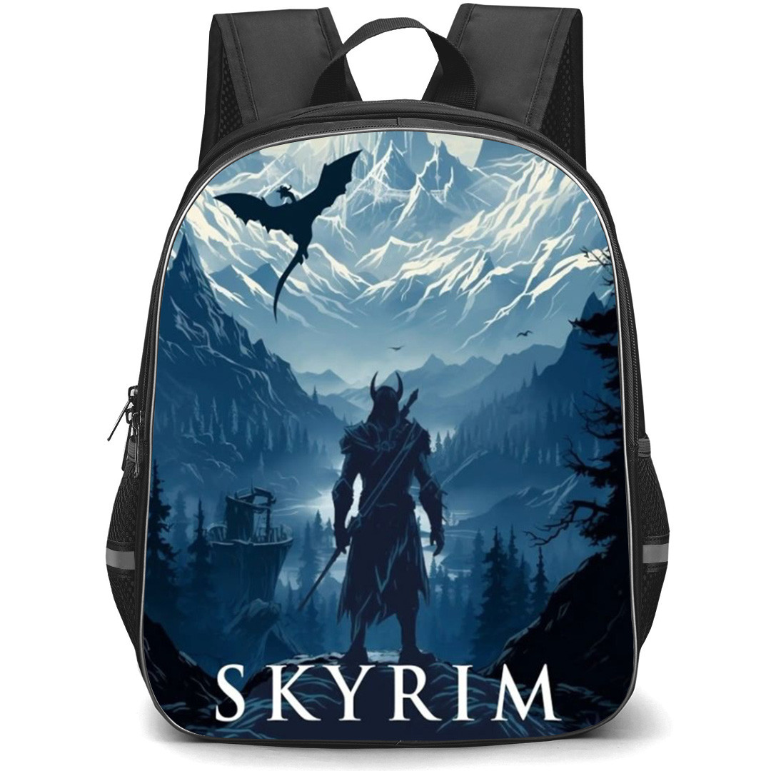 The Elder Scrolls V Skyrim Backpack School Bag StudentPack - The Elder Scrolls V Skyrim Full Moon Comic Art Poster