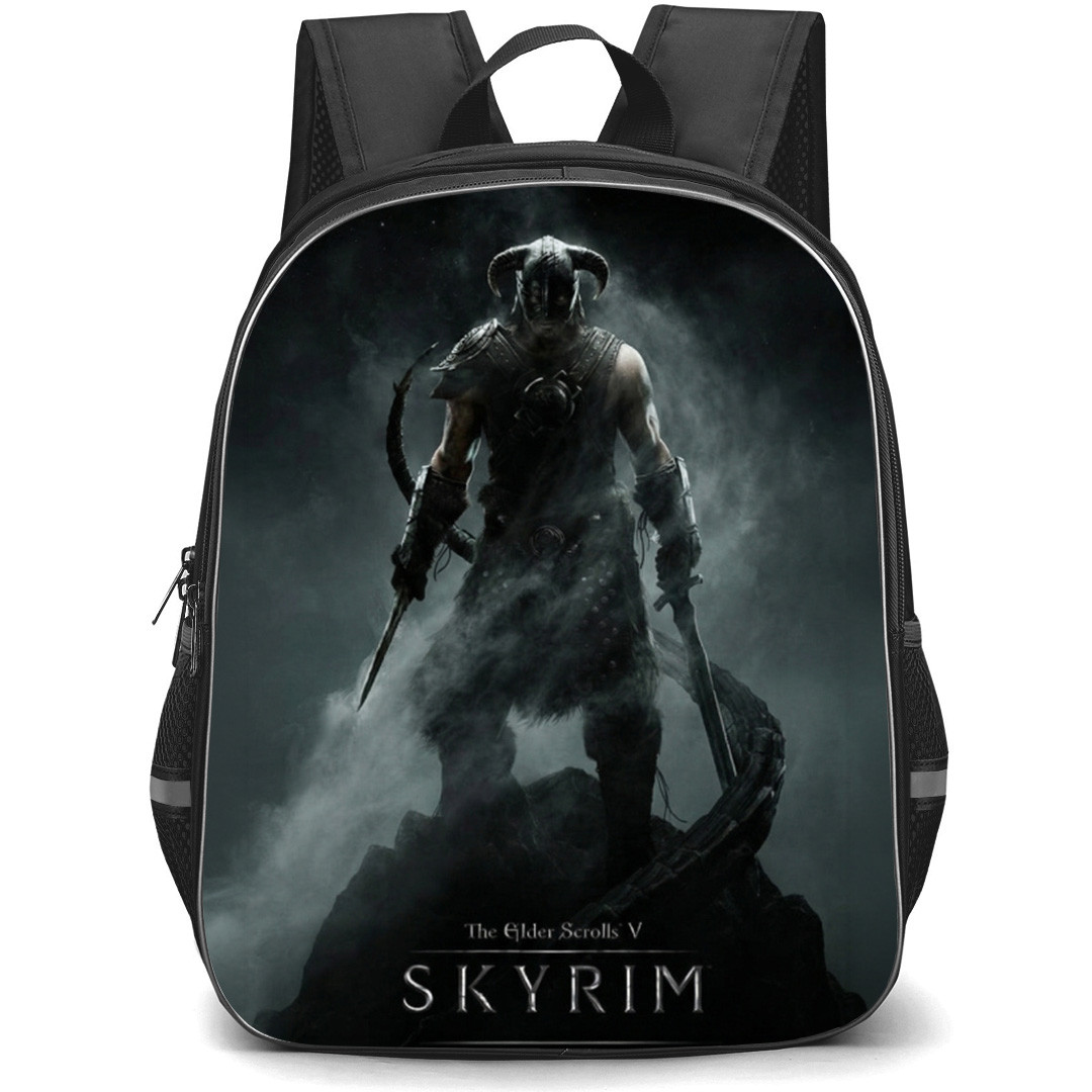 The Elder Scrolls V Skyrim Backpack School Bag StudentPack - The Elder Scrolls V Skyrim Game Cover Art Poster
