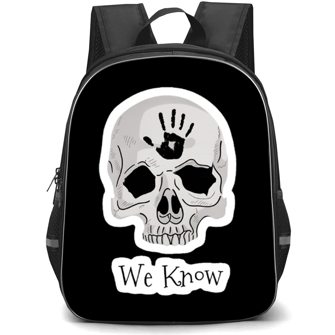 The Elder Scrolls V Skyrim Backpack School Bag StudentPack - The Elder Scrolls V Skyrim We Know Skull Sticker
