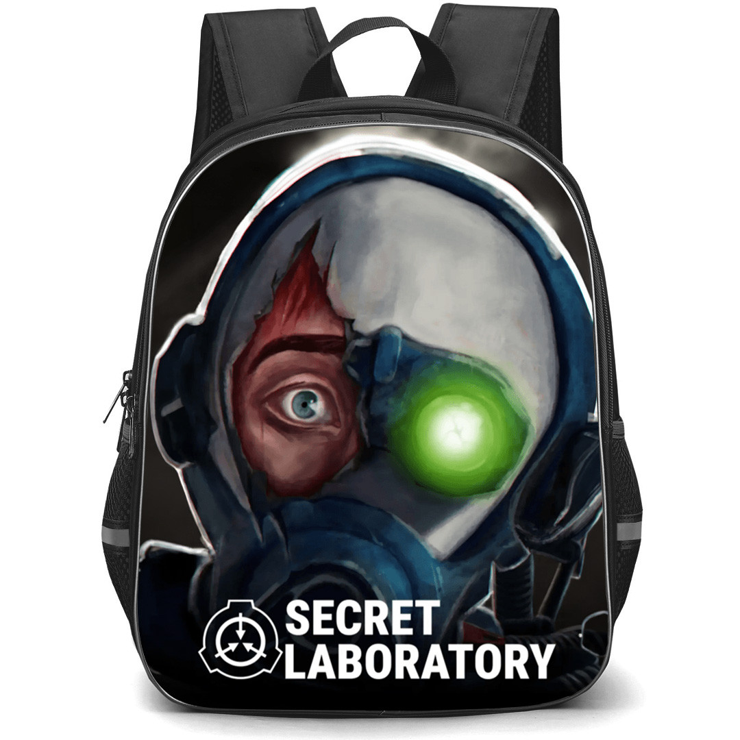 SCP Secret Laboratory Backpack School Bag StudentPack - SCP Secret Laboratory Broken Mask Mystery Art Poster