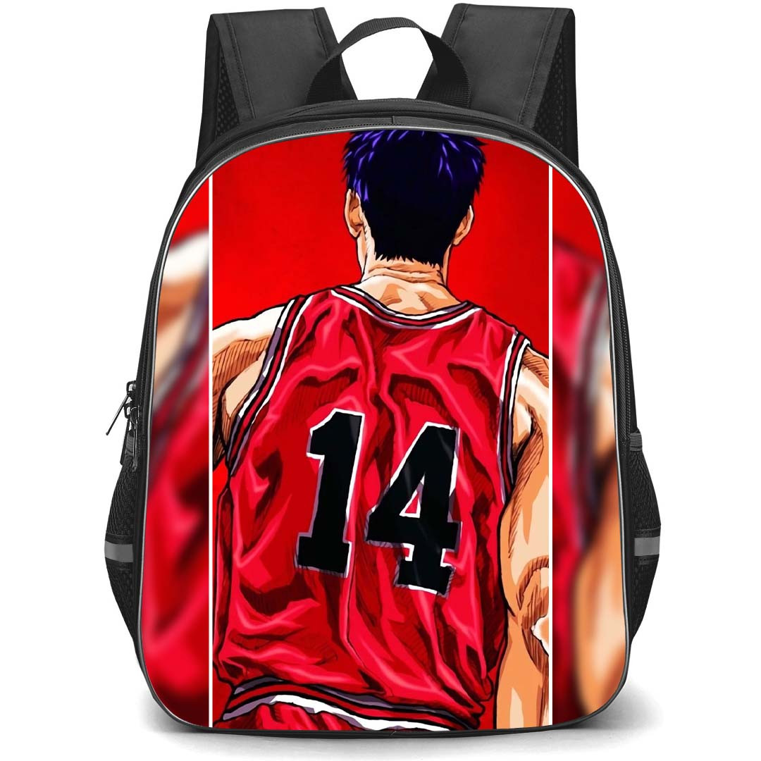 Slam Dunk Hisashi Mitsui Backpack StudentPack - Slam Dunk Hisashi Mitsui 14 Standing Back Illustration Art