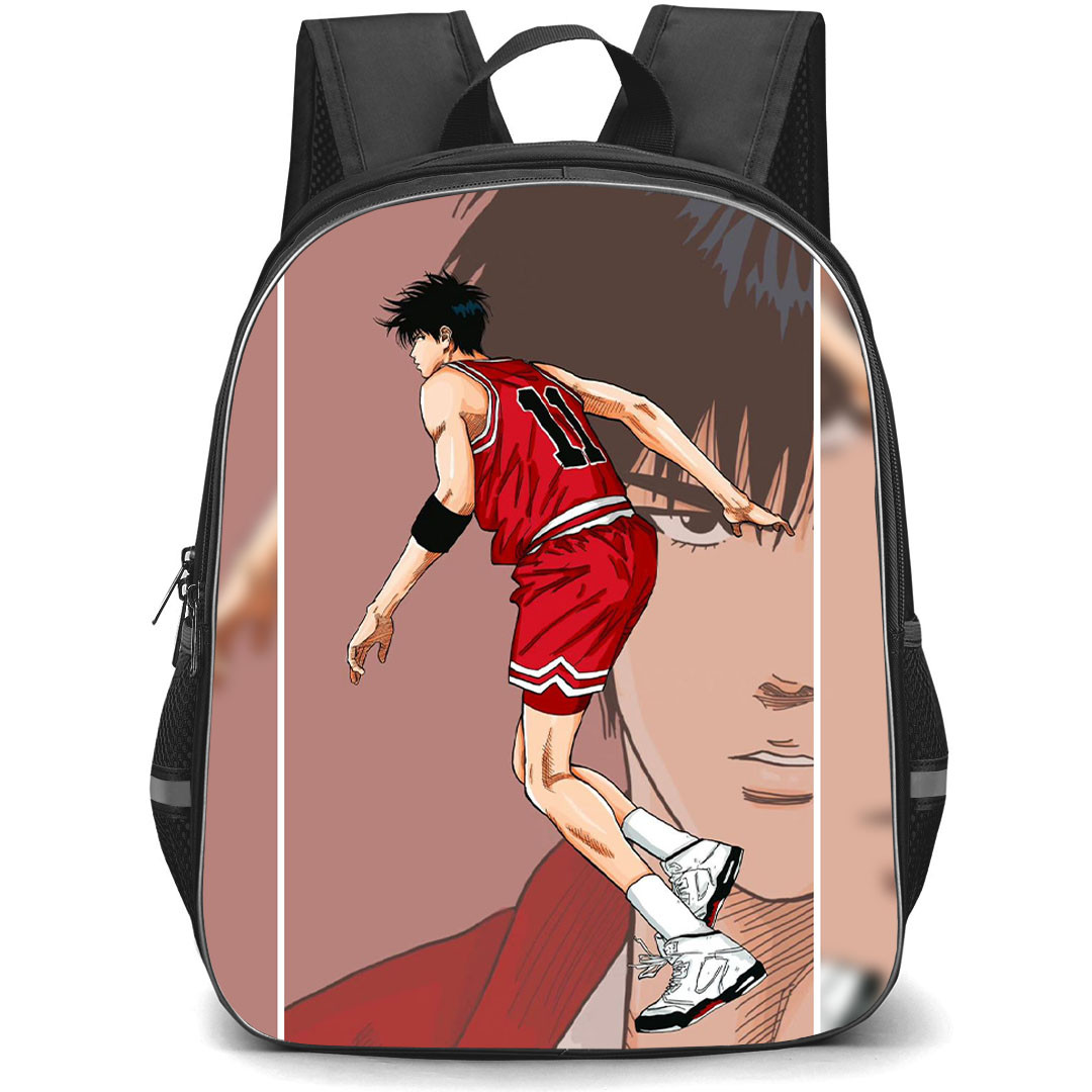 Slam Dunk Rukawa Kaede Backpack StudentPack - Slam Dunk Rukawa Kaede 11 Wear Red Jersey Anime Art Poster
