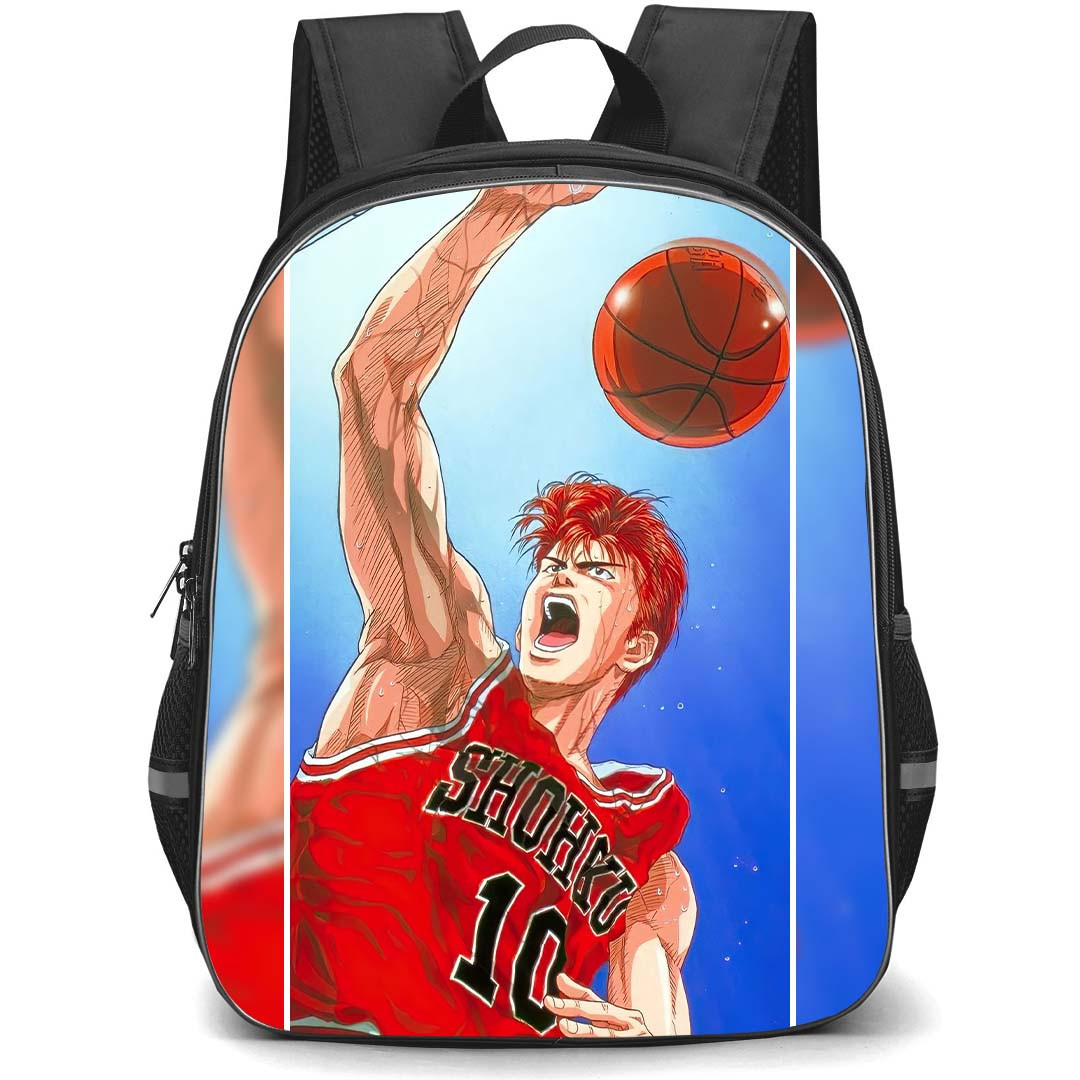 Slam Dunk Sakuragi Hanamichi Backpack StudentPack - Slam Dunk Sakuragi Shohoku 10 Shouting Anime Art Poster
