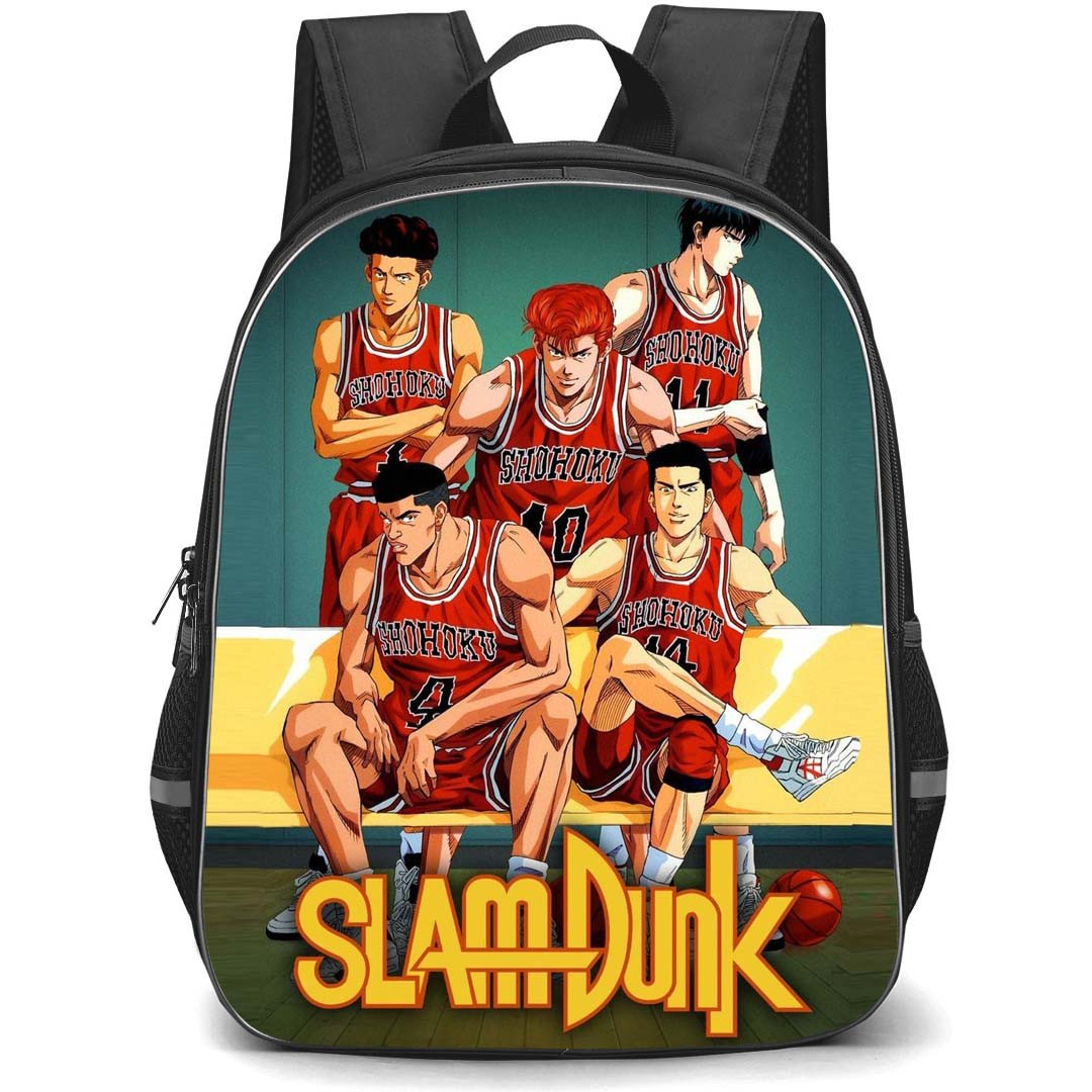 Slam Dunk Backpack StudentPack - Slam Dunk Shohoku Players Sitting On Bench Poster