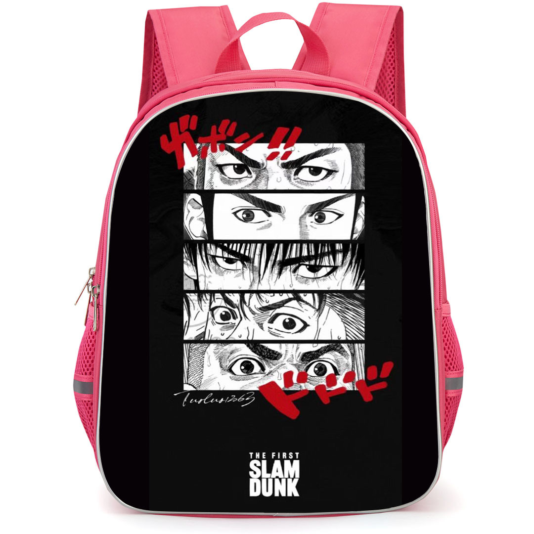 Slam Dunk Backpack StudentPack - Slam Dunk Shohoku Players Eyes Frame Art Black Background