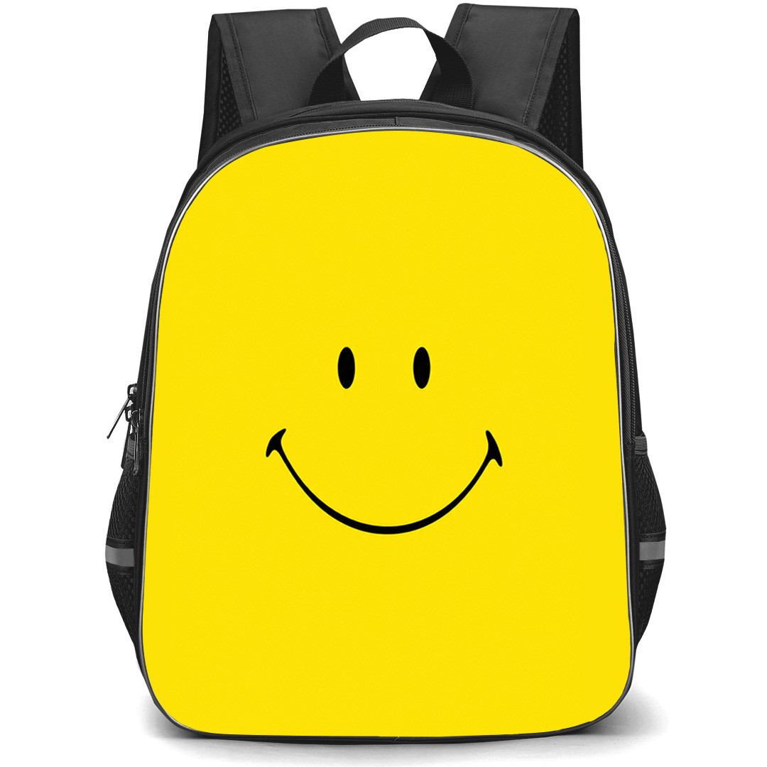 Smiley Backpack School Bag StudentPack - Smiley Classic Yellow Smiley Face Minimalist Poster