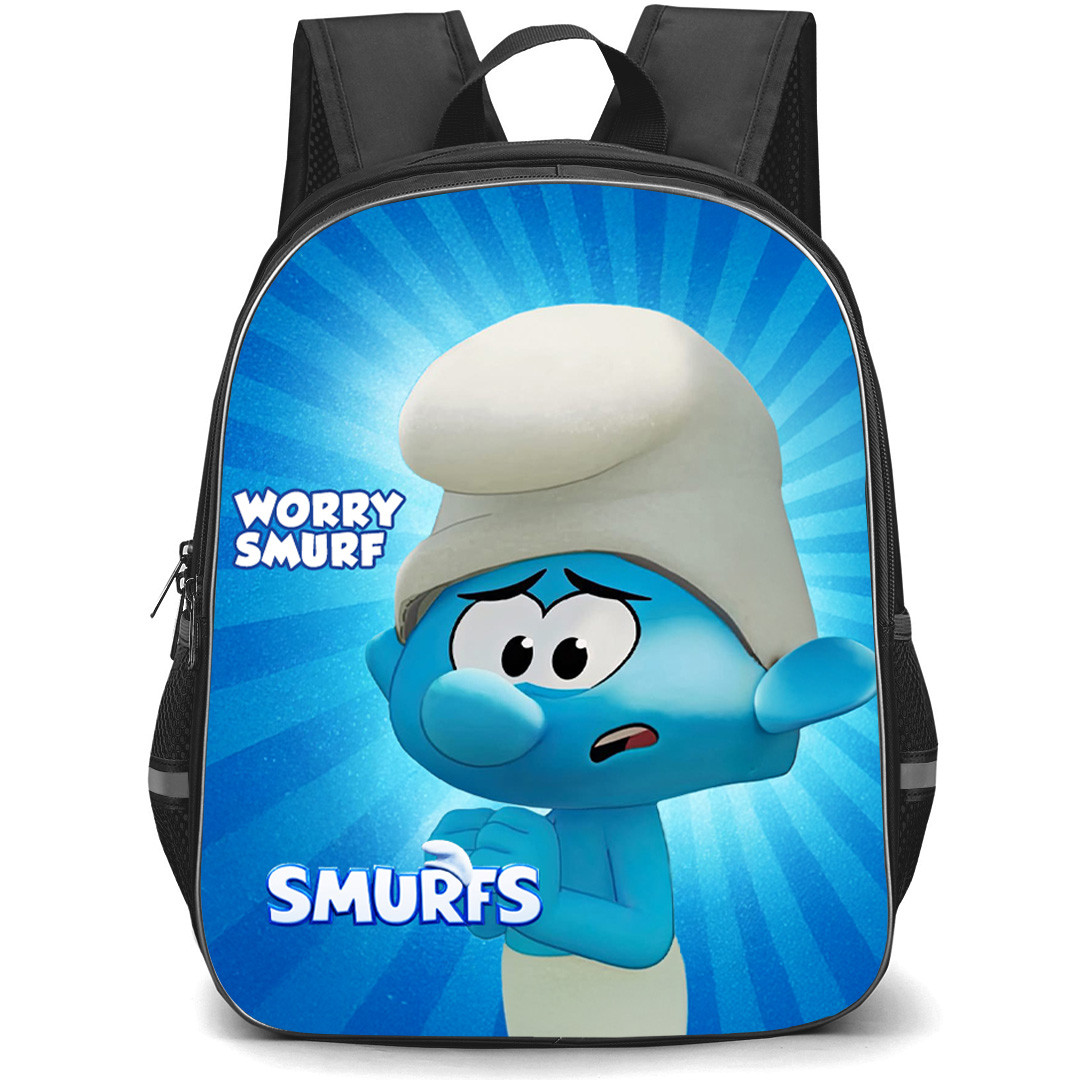 The Smurfs Worry Smurf Backpack School Bag StudentPack - Smurfs Movie 2025 Worry Smurf Poster