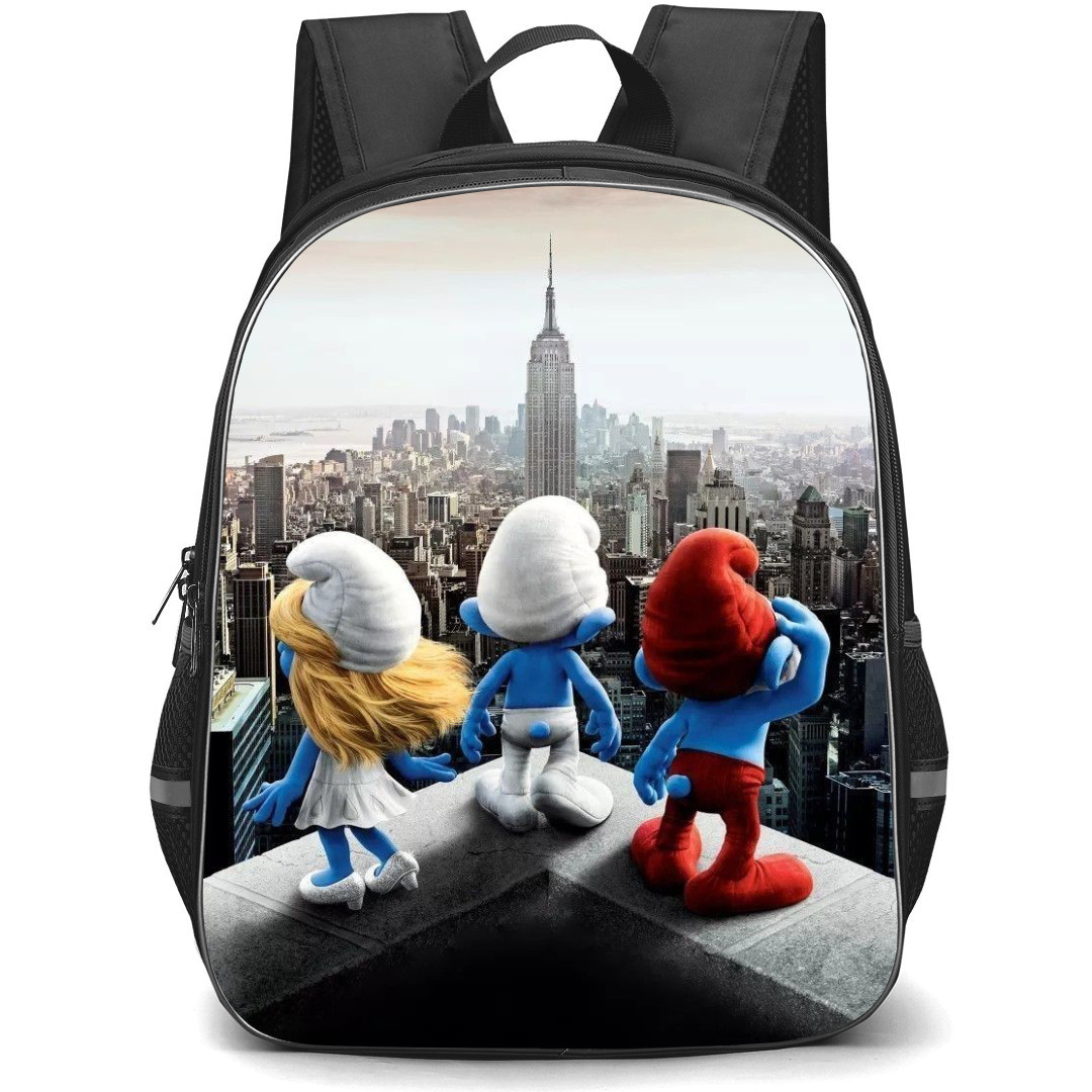 The Smurfs Backpack StudentPack - Characters Sight Seeing on the Roof Top