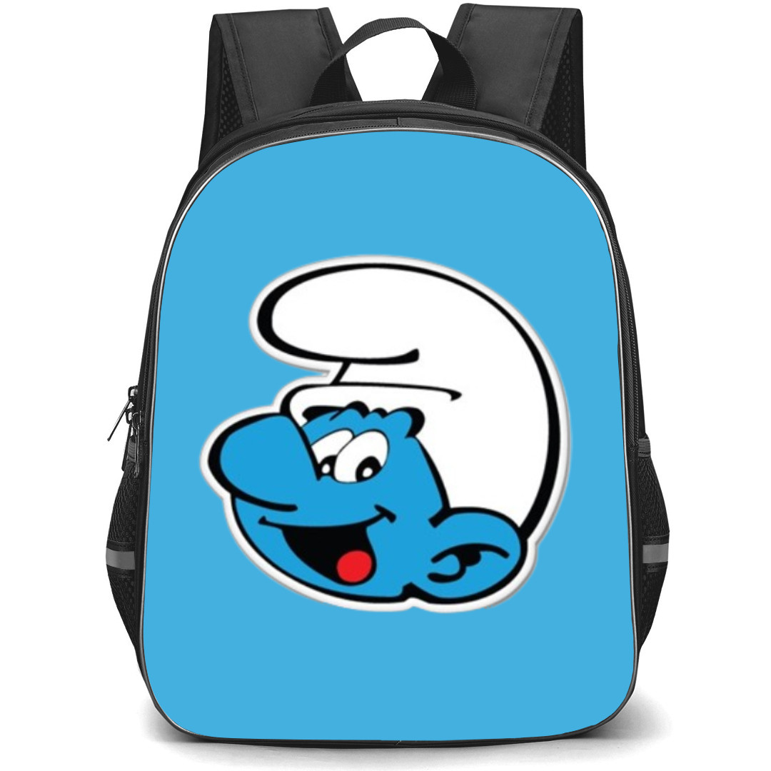 The Smurfs Grouchy Smurf Backpack StudentPack - Grouchy Head Sticker Art