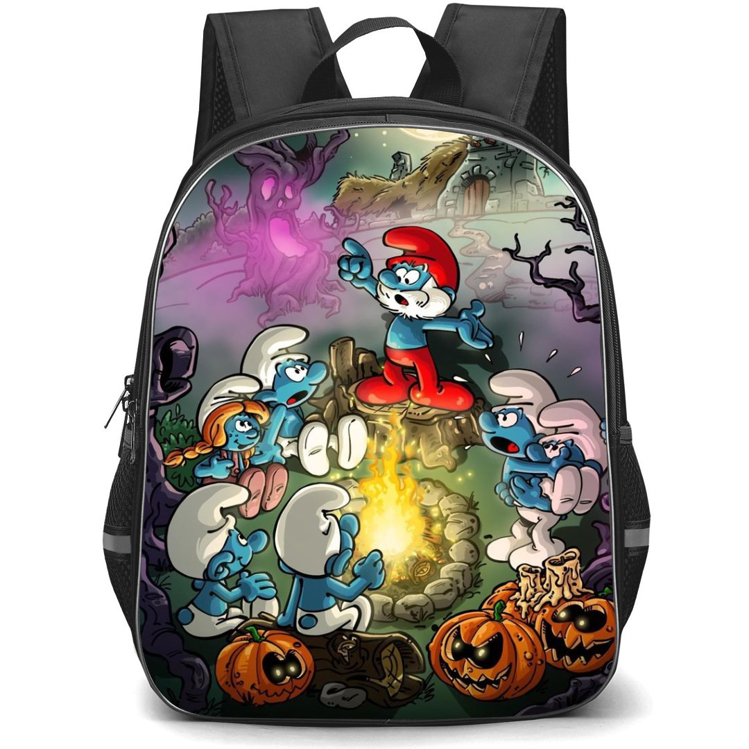 The Smurfs Backpack StudentPack - Halloween Camping Comic Art